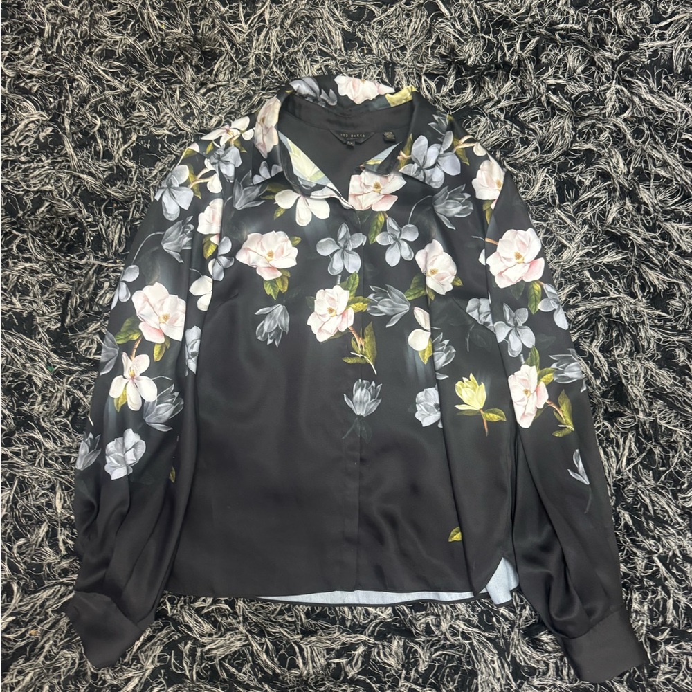 Ted Baker Black Floral Top